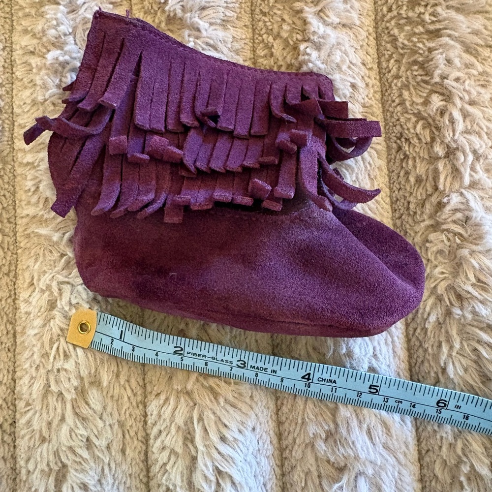Fringe Baby Walker Shoes in Purple